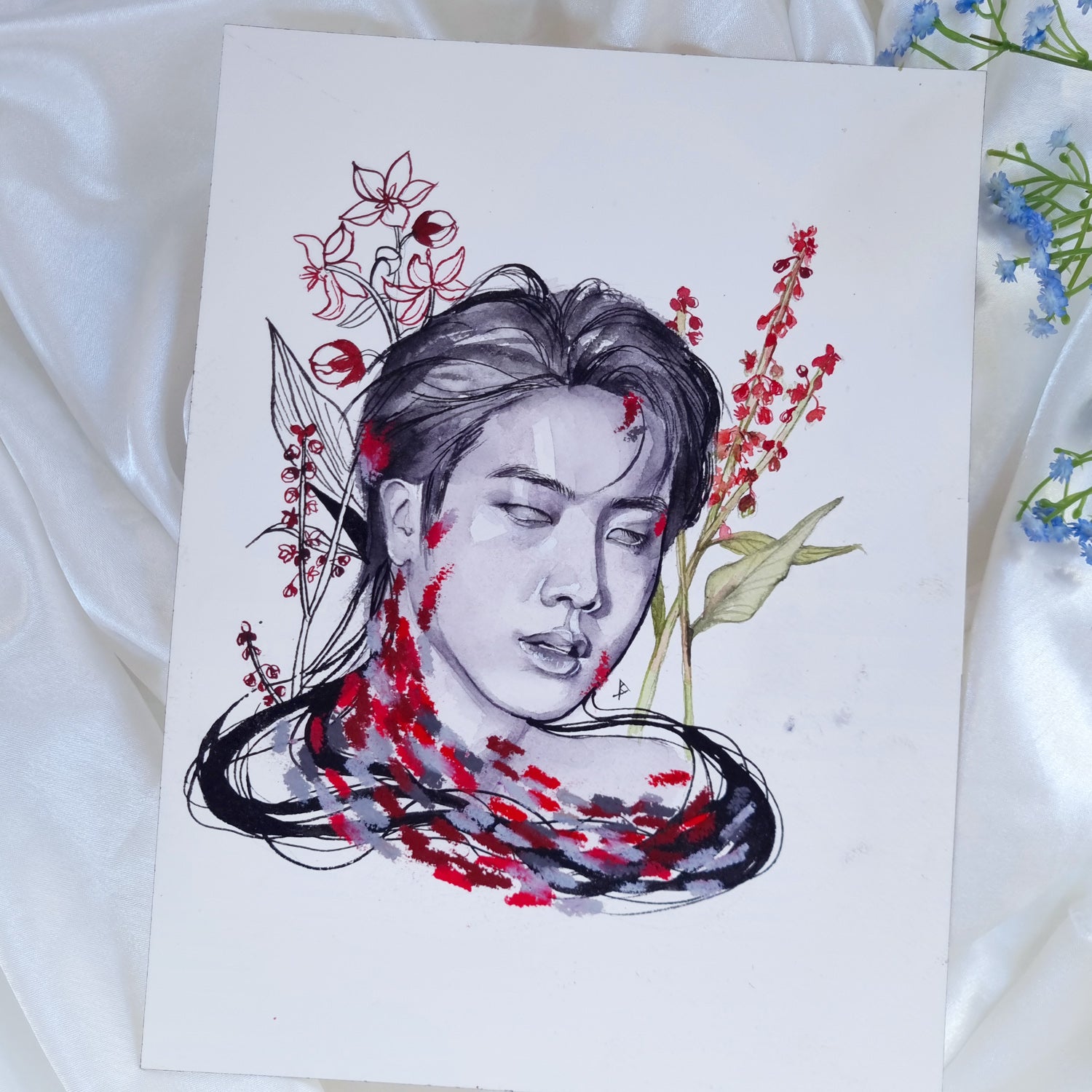 BTS: Jin -  Original Watercolour Painting