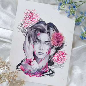 BTS Birth Flowers Series  - Original Watercolour Paintings