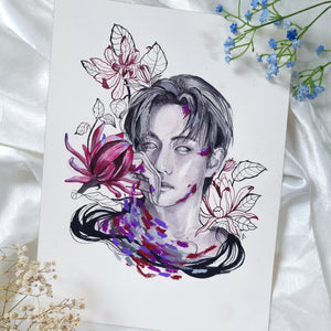 BTS Birth Flowers Series  - Original Watercolour Paintings