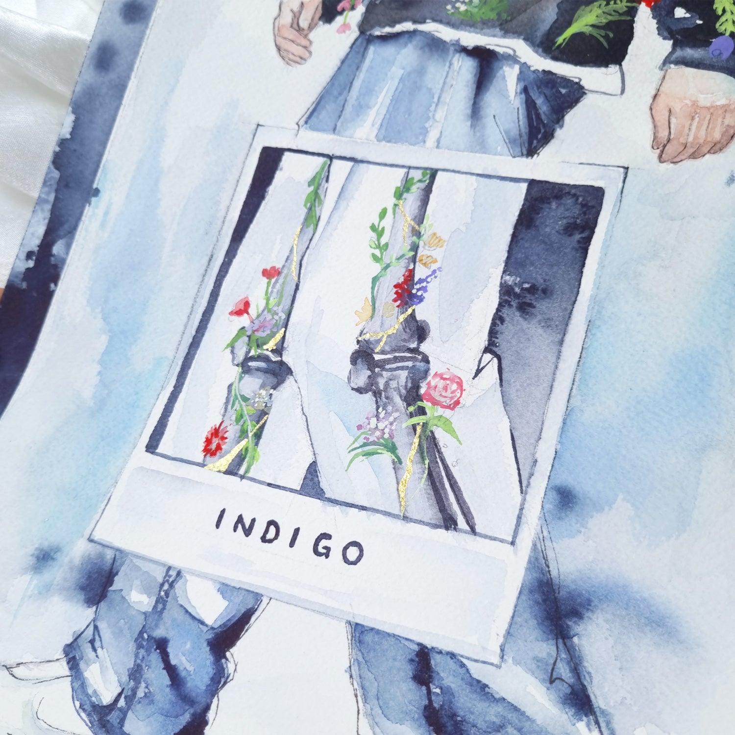 BTS INDIGO -  Original Watercolour Painting