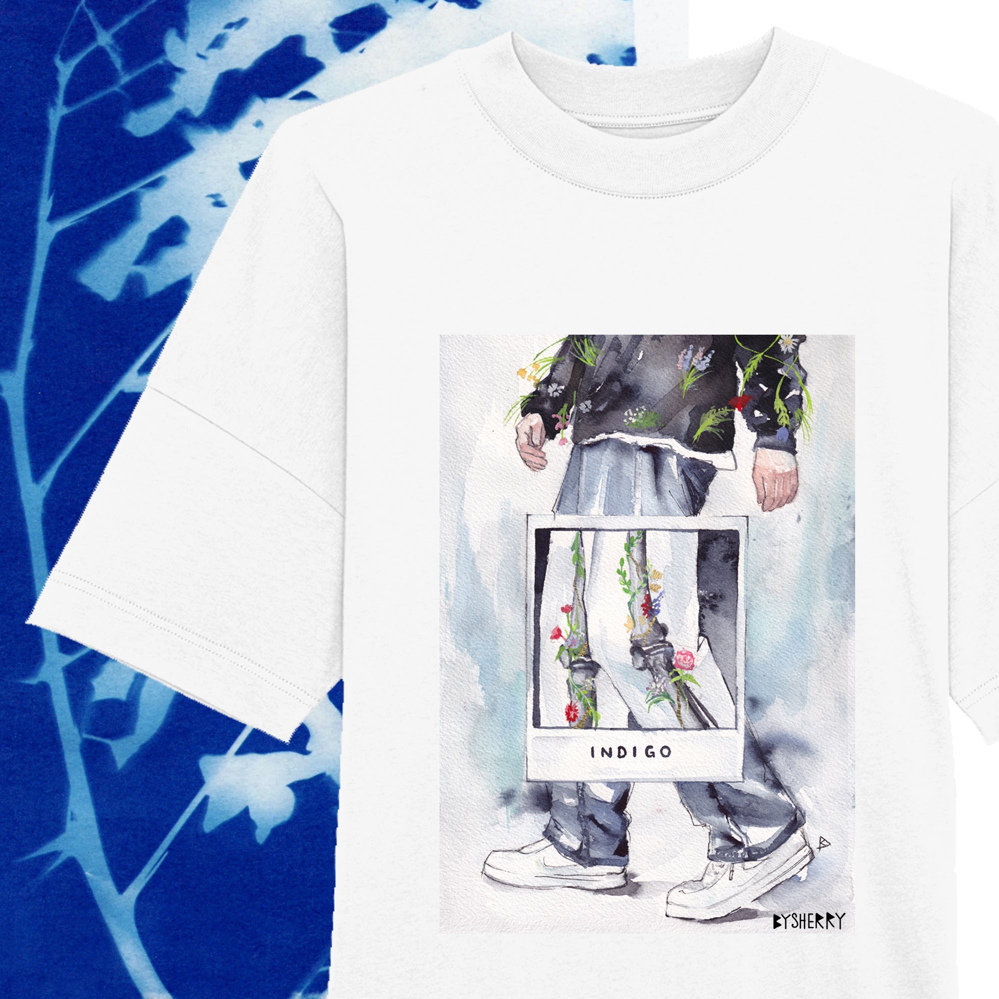 BTS RM Indigo Tee - WHITE