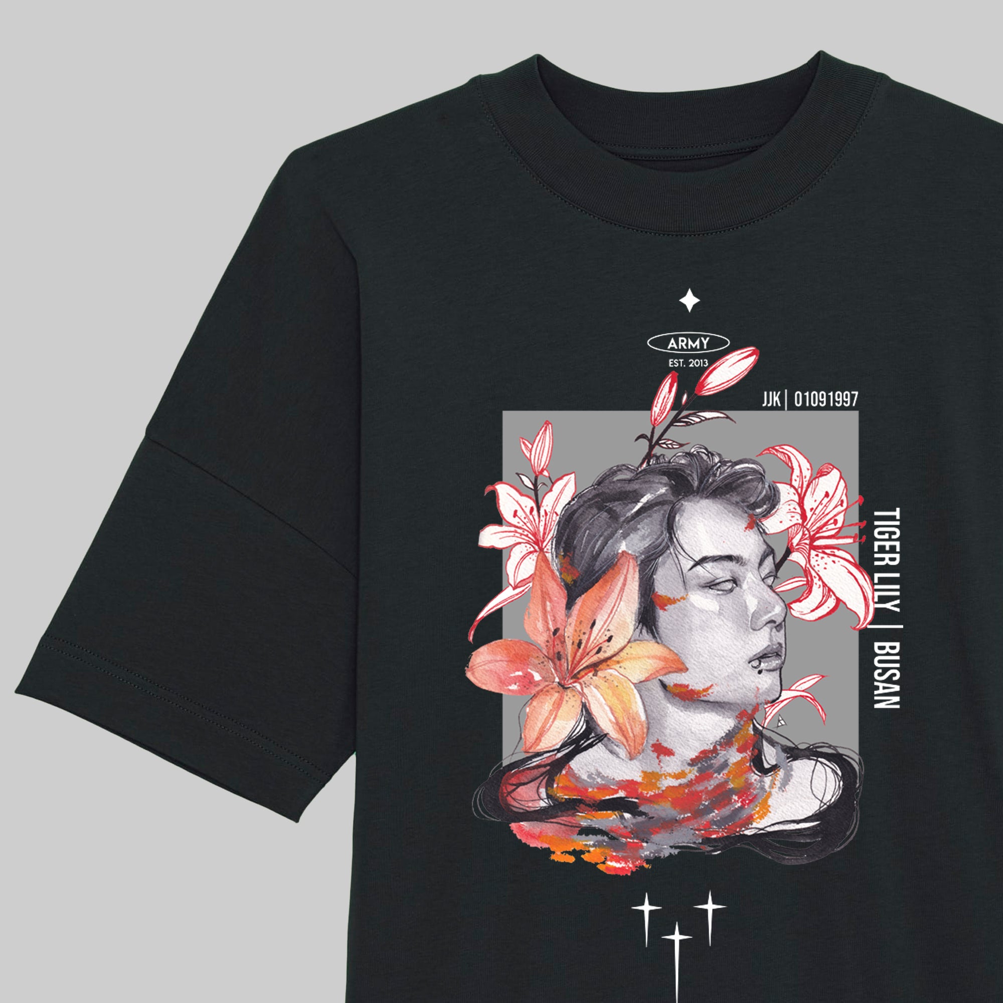 tiger lily jungkook BTS Birth Flowers Series: Jungkook Tiger Lily Tee