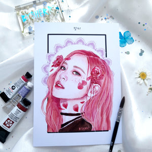 Blackpink Watercolor Art Prints - A5