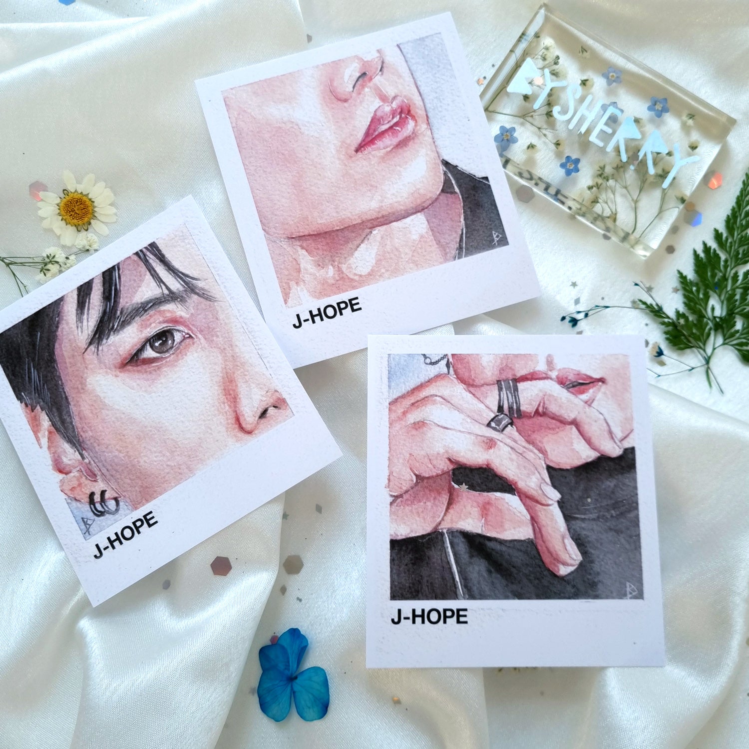 BTS J-Hope Details Set of 3 Photocard-style Prints