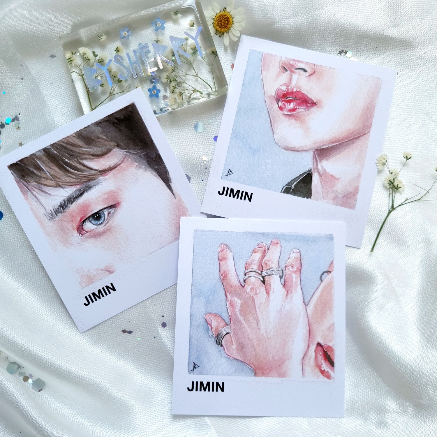 BTS Jimin Details Set of 3 Polaroid-Style Prints