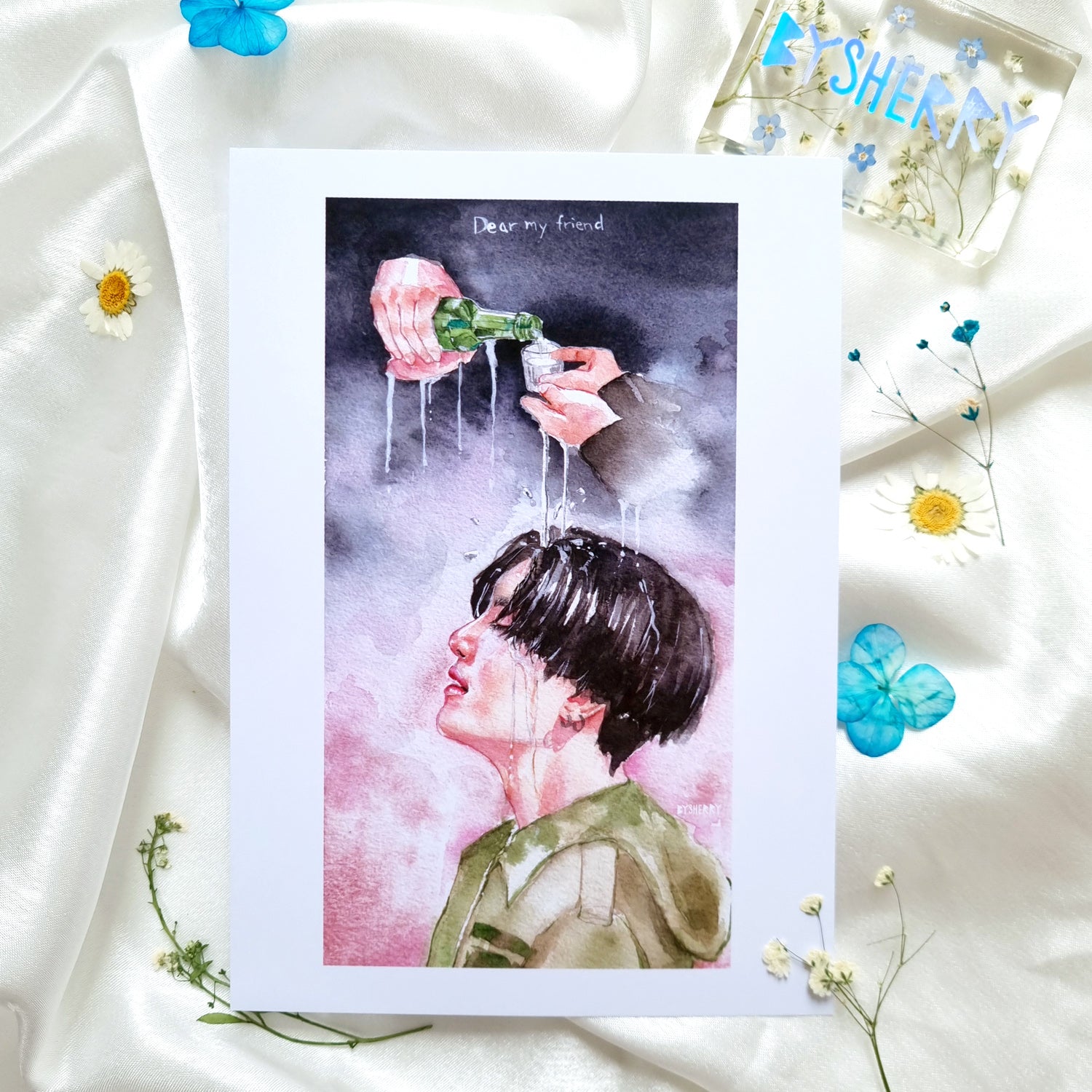 BTS Suga Dear My Friend Art Print - A5