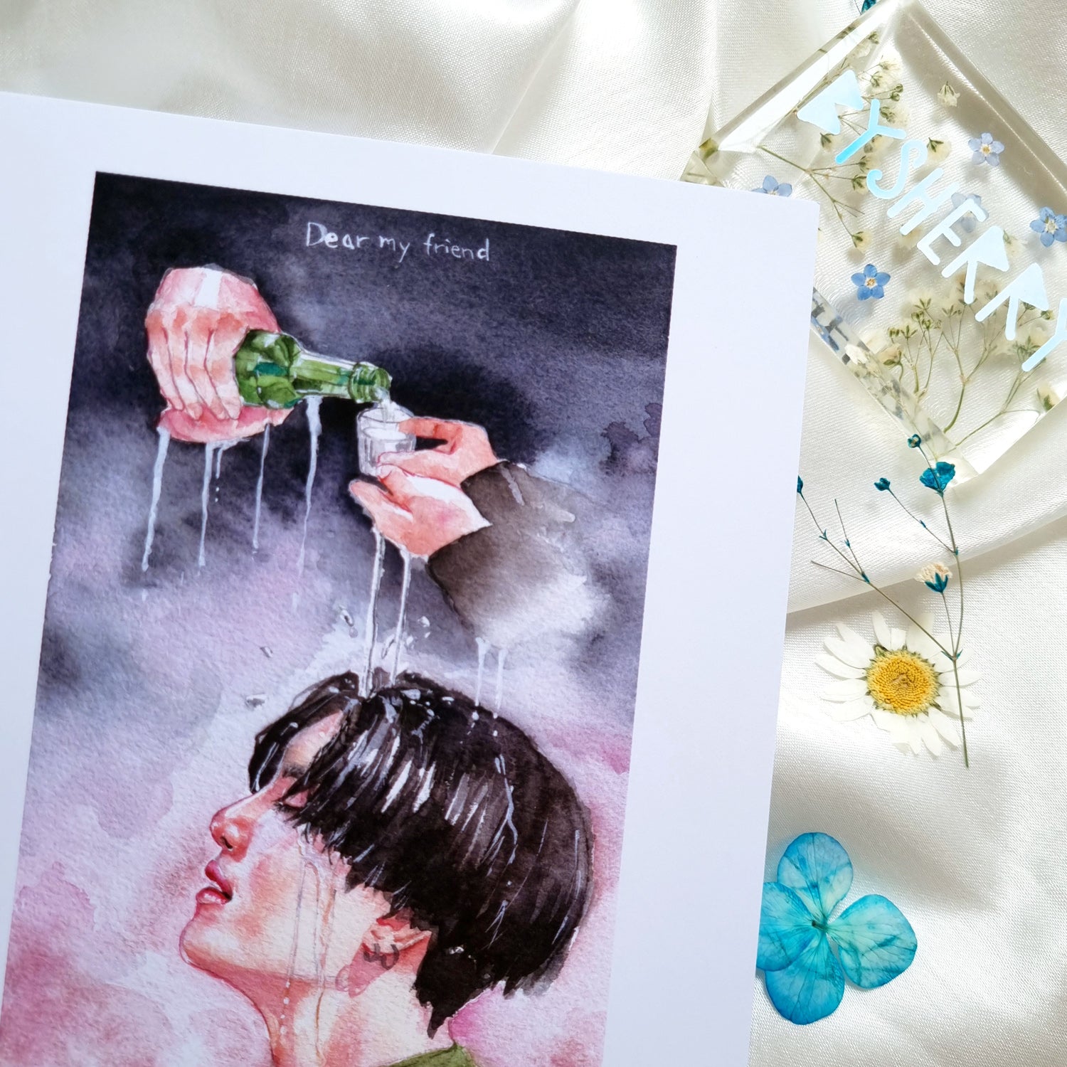 BTS Suga Dear My Friend Art Print - A5