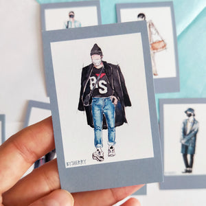 BTS Airport Fashion Photocard-style art prints - Set of 7