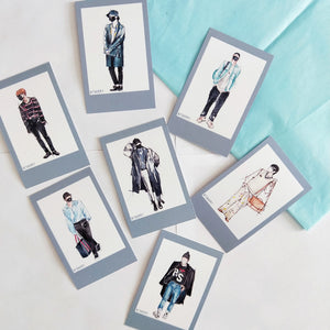 BTS Airport Fashion Photocard-style art prints - Set of 7