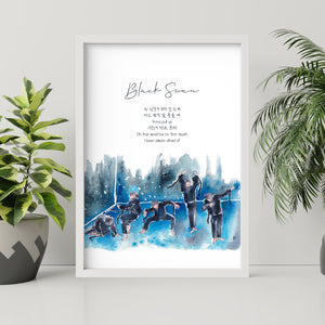 BTS Black Swan Lyrics Glossy A3 Poster